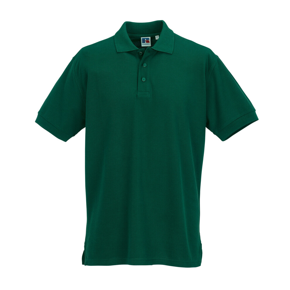 (XS, Bottle Green) Russell Mens Ultimate Cotton Polo Shirt