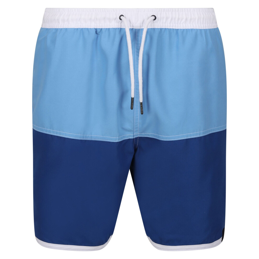 (L, Lake Blue/Royal Blue) Regatta Mens Benicio Swim Shorts