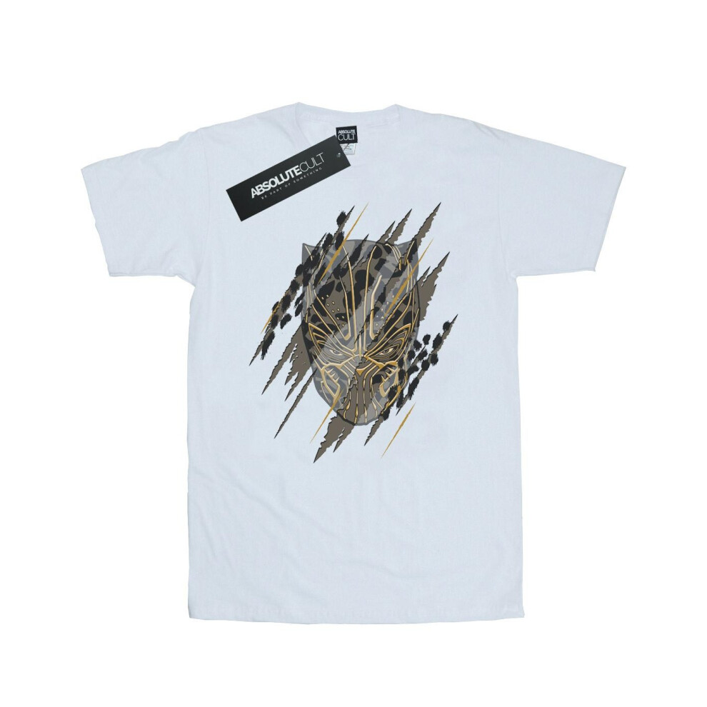 Marvel Mens Black Panther Gold Head T-Shirt