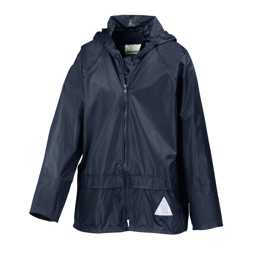 (S, Navy) Result Childrens Unisex Heavyweight Waterproof Rain Suit (Jacket & Trouser Suit)