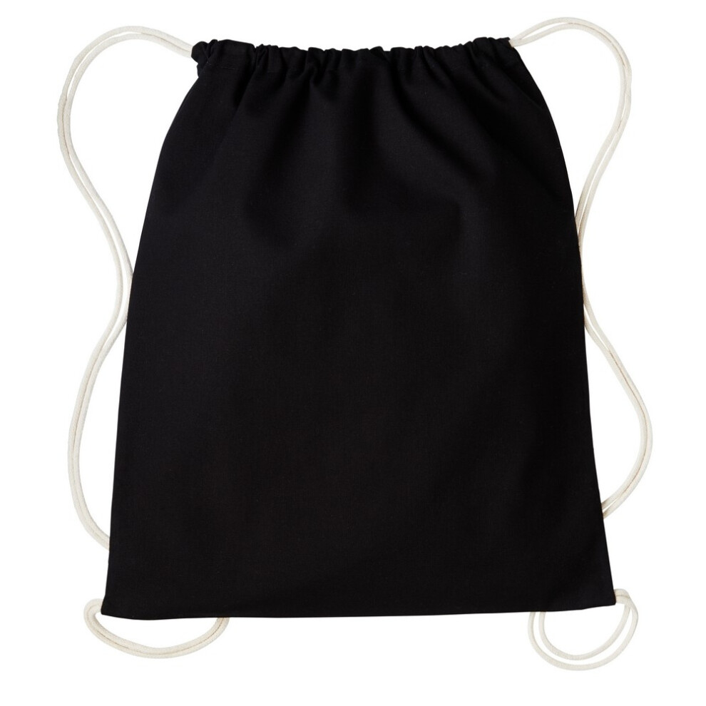 Nutshell Unisex Black (One Size, /Natural) Drawstring Gymsac