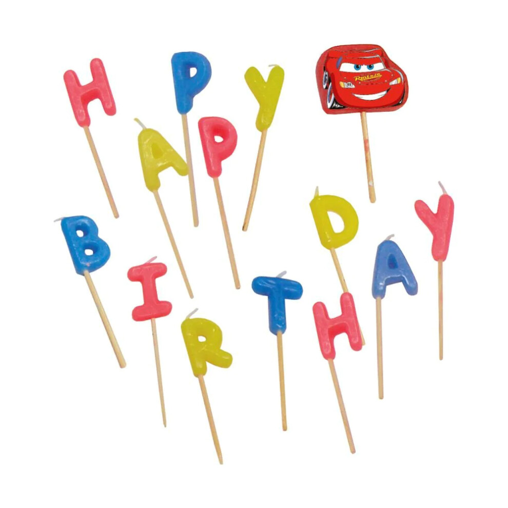 Lightning McQueen Happy Birthday Candles (Pack of 13)