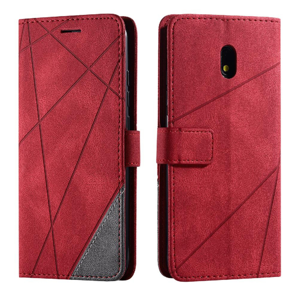 (Red) Case For Xiaomi Mi 8A Magnetic Pu Leather Shockproof Wallet Flip Folio Card Holder Kickstand Red 764762567996