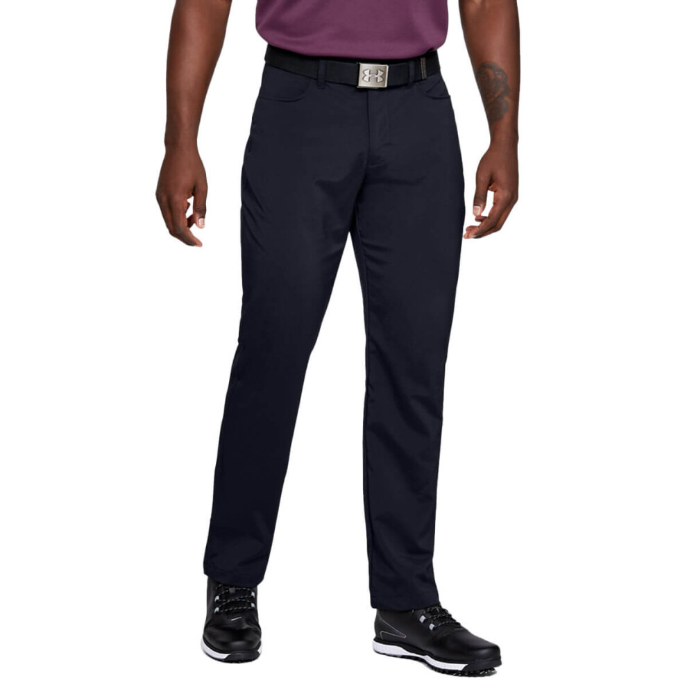 (32-34, Black) Under Armour Mens Tech Pant Soft Stretch Lightweight Golf Trousers