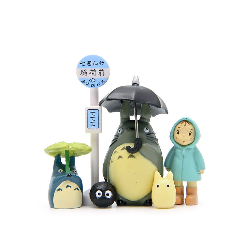 Six Piece Cartoon Set My Neighbour Totoro Doll Landscape Decoration Collection