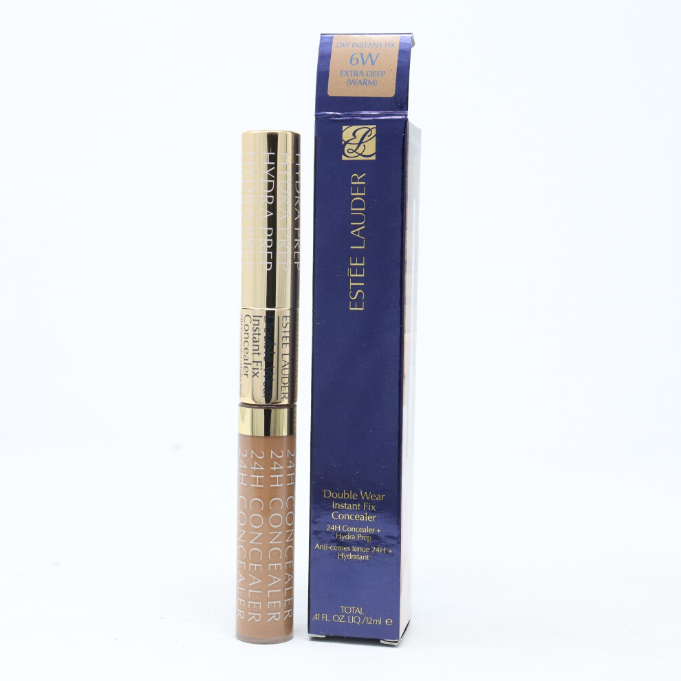 (6W Warm) Estee Lauder Double Wear Instant Fix Concealer  0.41oz/12ml New With Box