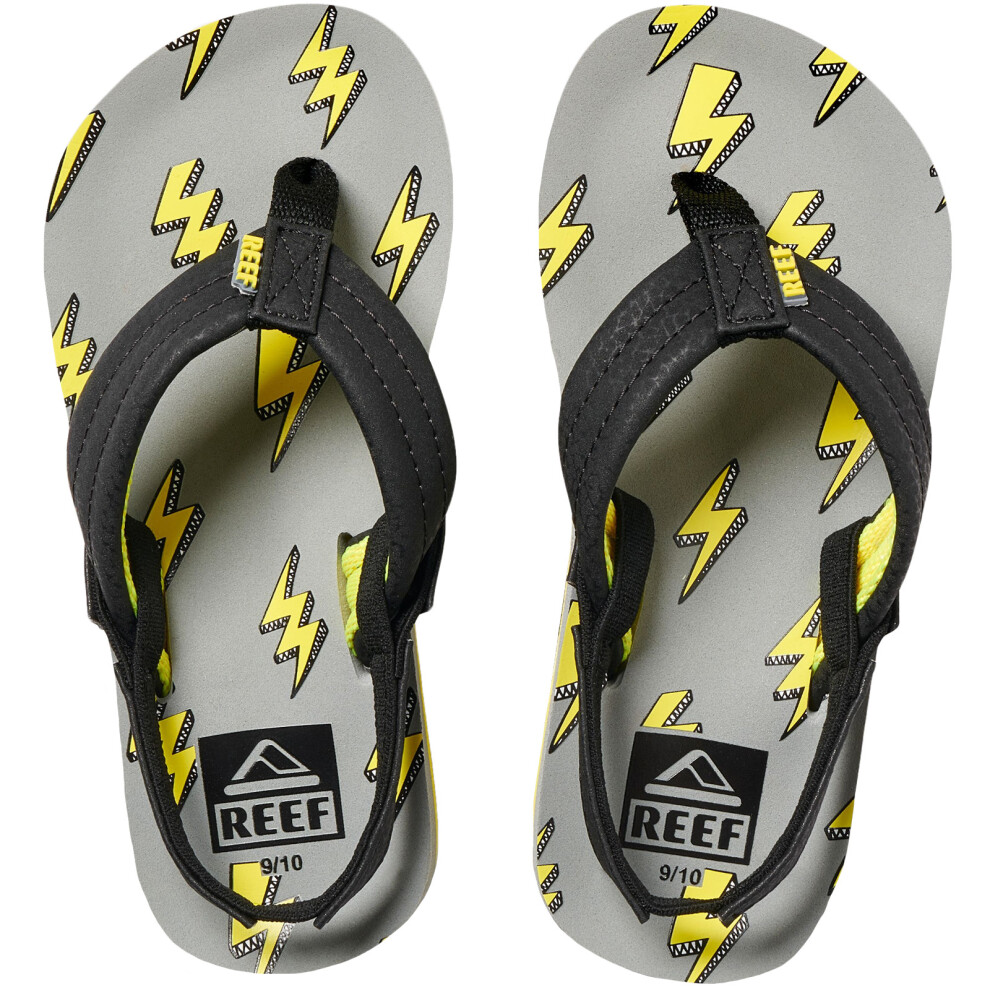 (4K-5K UK, High Voltage) Reef Unisex Kids Childrens  AHI Casual Beach Pool Sandals Thongs Flip Flops
