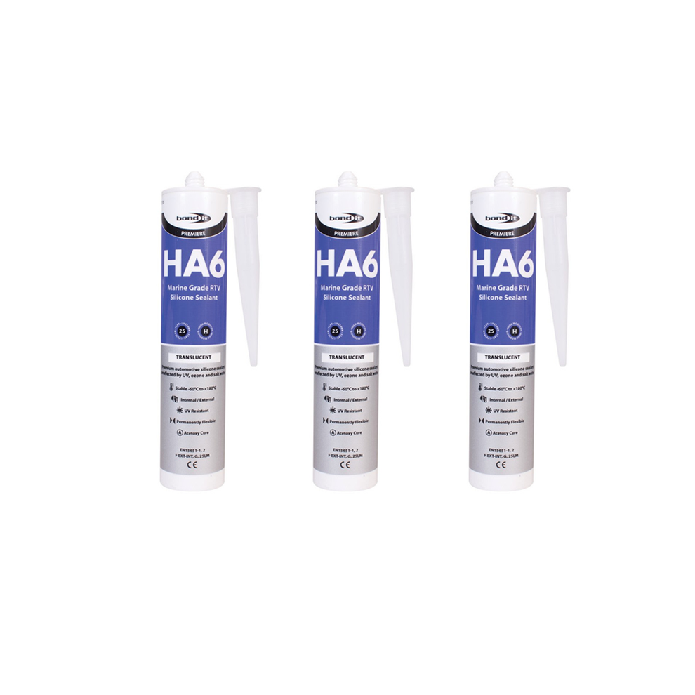3x Bond it Brown HA6 RTV Silicone Sealant Marine Aquarium Safe Water Fish Tank