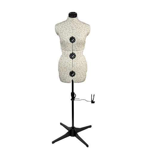 Adjustable Dressmakers Dummy, Ditsy Beige Floral. Available in 2 Sizes. 1