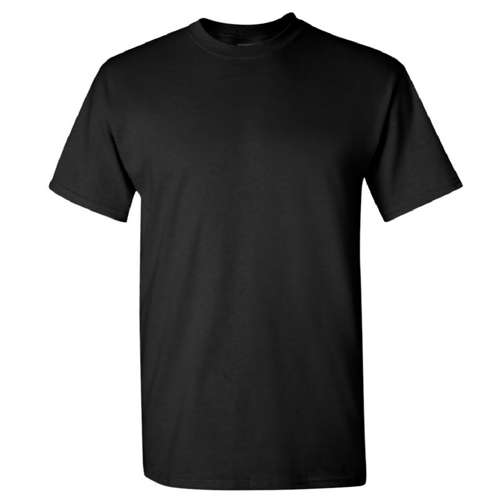 Gildan (4Xl, ) Mens Heavy Cotton Short Sleeve T-Shirt Black