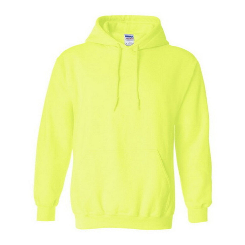 (S, Safety Green) Gildan Heavy Blend Adult Unisex Hooded Sweatshirt / Hoodie