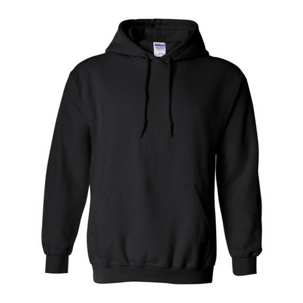 (XL, Black) Gildan Heavy Blend Adult Unisex Hooded Sweatshirt / Hoodie 