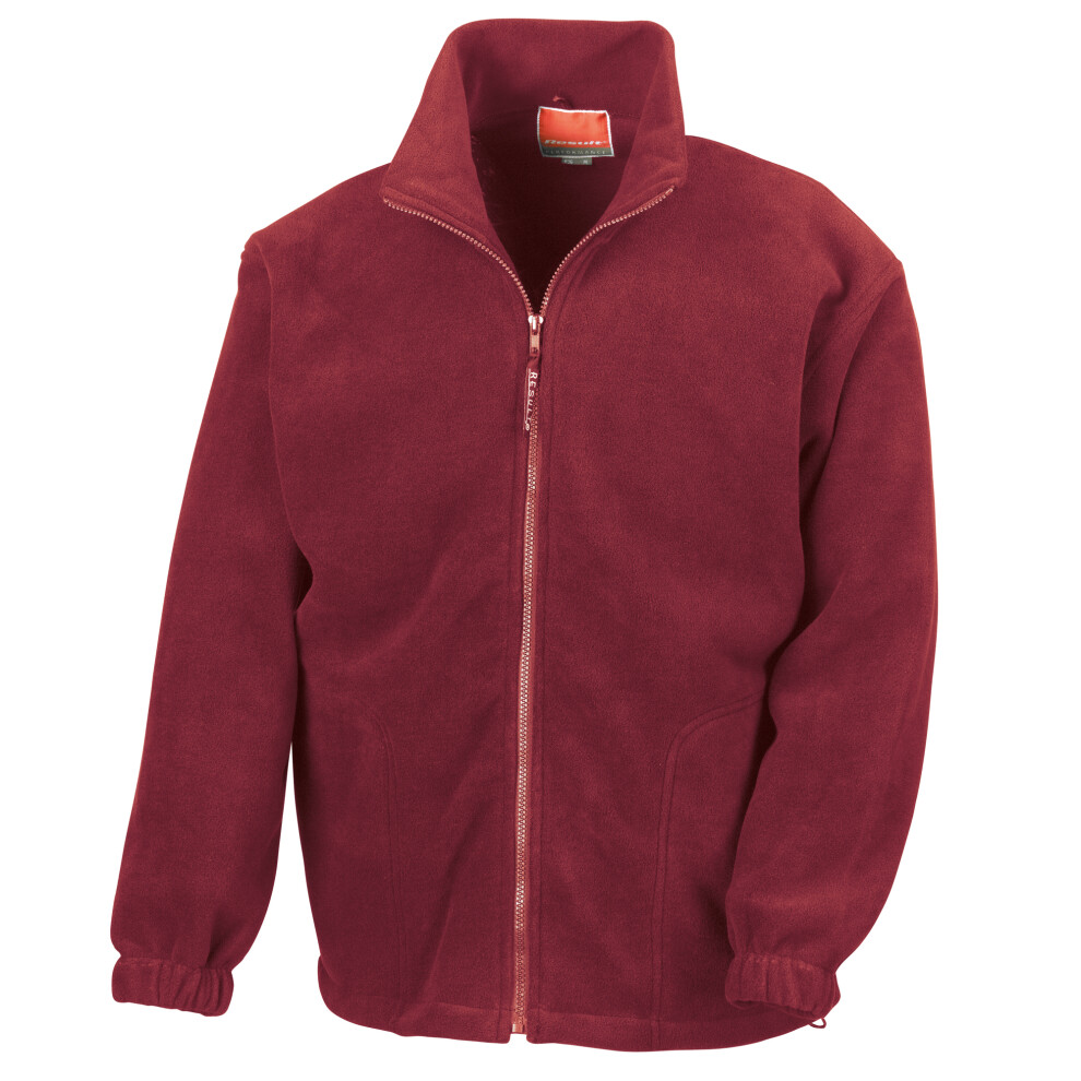 (XL, Burgundy) Result Mens Full Zip Active Fleece Anti Pilling Jacket