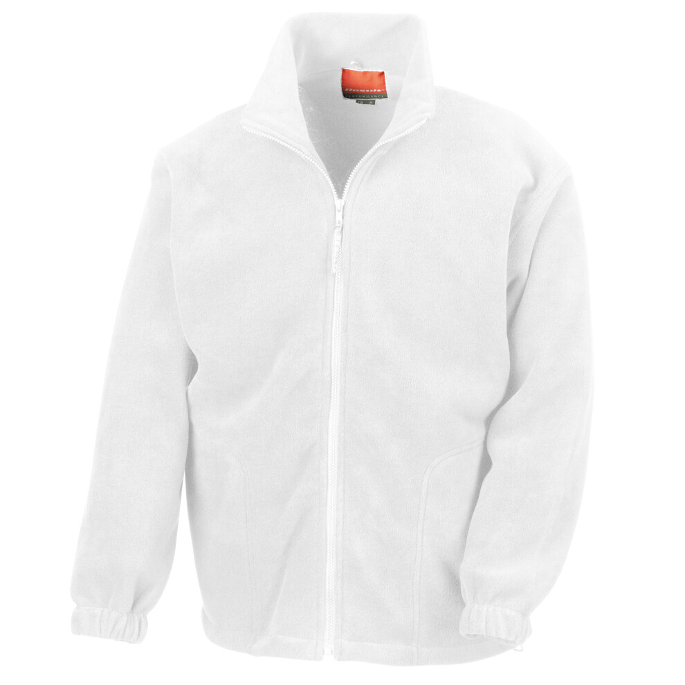 (M, White) Result Mens Full Zip Active Fleece Anti Pilling Jacket