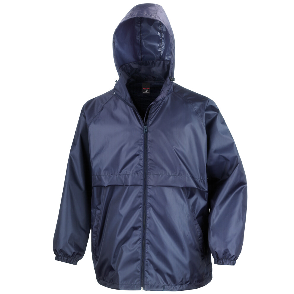 (XS, Navy Blue) Result Mens Core Lightweight Waterproof Shield Windproof Jacket