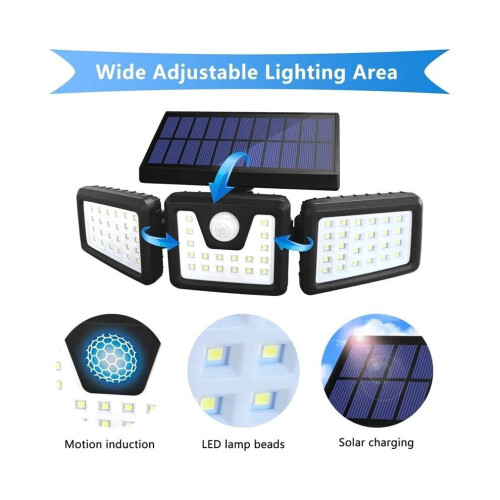 74 LED Solar Powered Outdoor Sensor Light 2