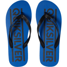 (12K UK, Blue) Quiksilver Boys Kids Java Wordmark Summer Beach Thongs Sandals Flip Flops