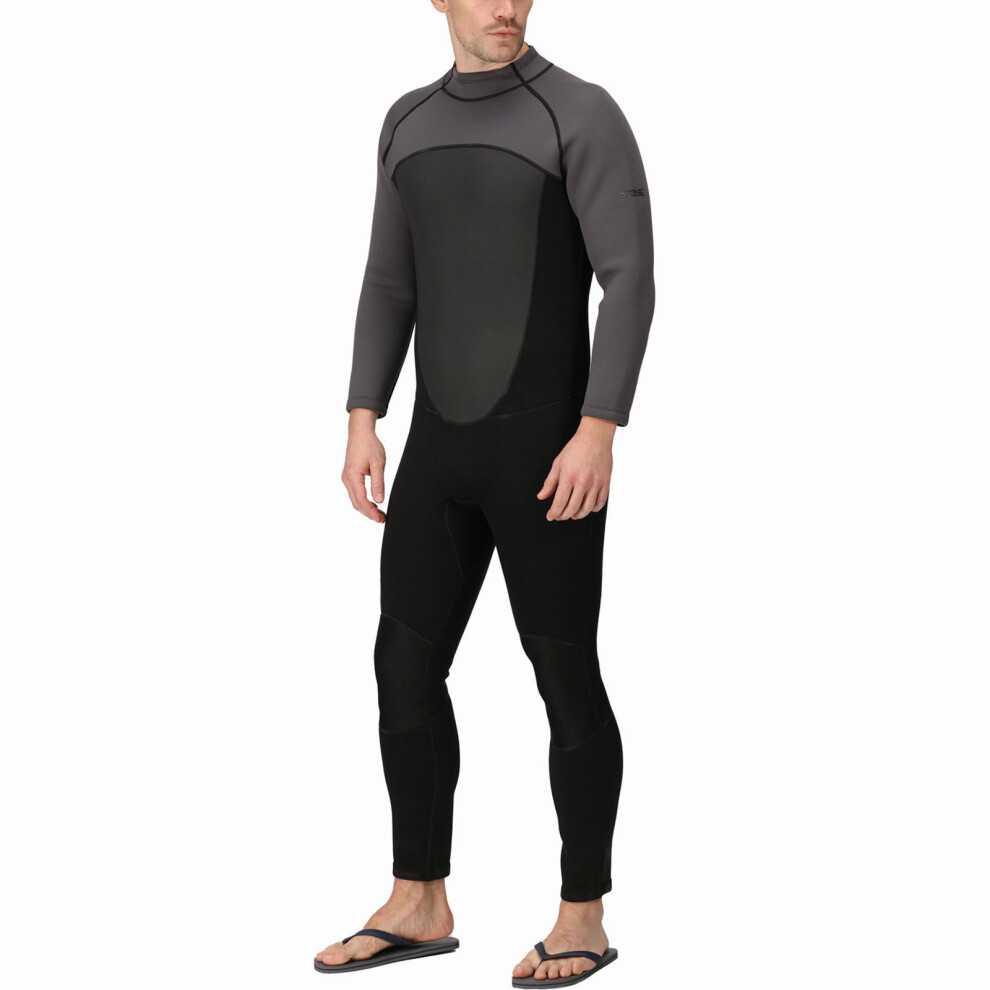 Regatta Mens Full 2mm Wetsuit Black Dark Grey, Size: M/L