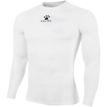 (L, White) KELME Mens Thermical Long Sleeve Football Tech Fit Baselayer Compression Top