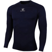 (L, Blue) KELME Mens Thermical Long Sleeve Football Tech Fit Baselayer Compression Top
