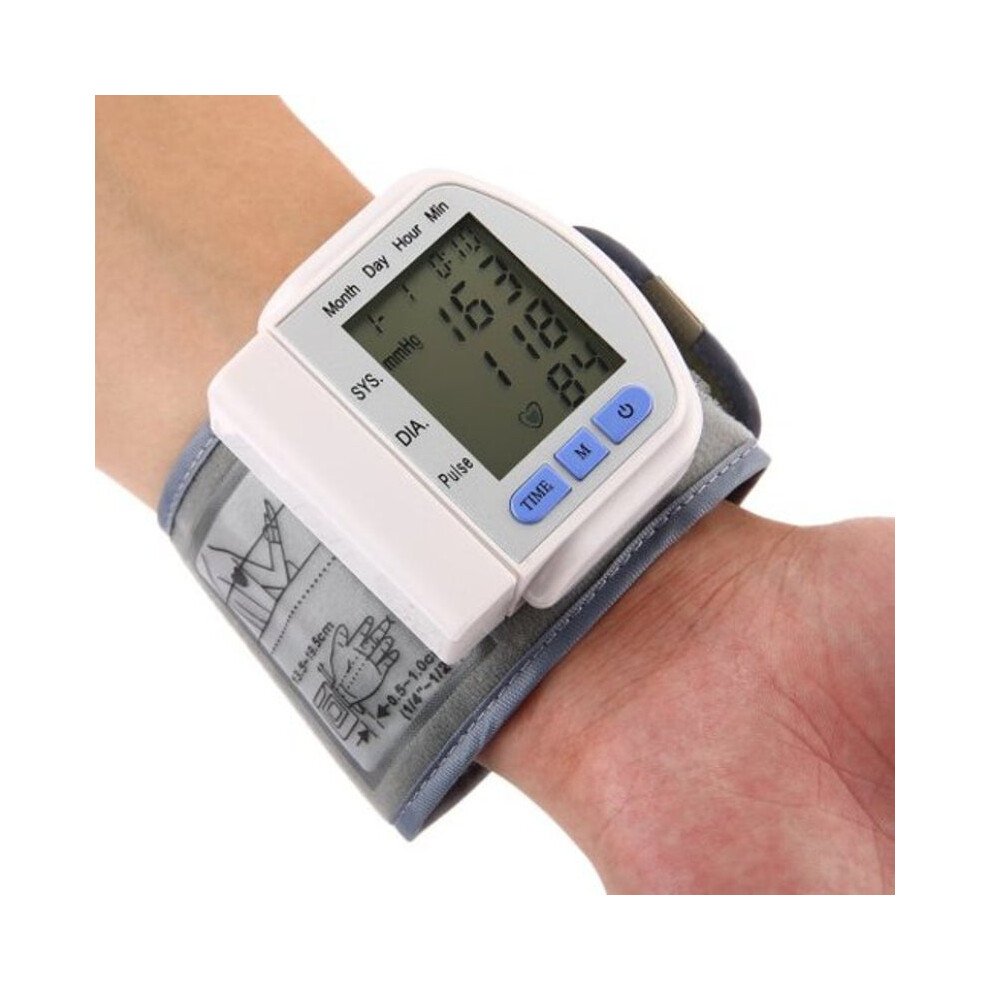 Digital Wrist Blood Pressure Monitor White