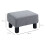 Homcom HOMCOM Chic Linen Fabric Footstool Ottoman Cube with 4 Plastic Legs Grey 2