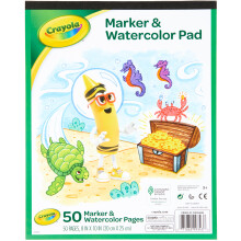 Crayola 99-3403 50 Velletjes 10" X 8" Wit Marker & Waterverf Blok