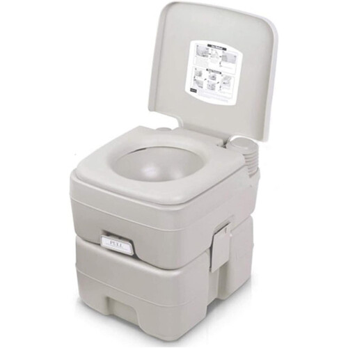 Dripex Portable Camping Toilet 20L Removable Handle with Flush