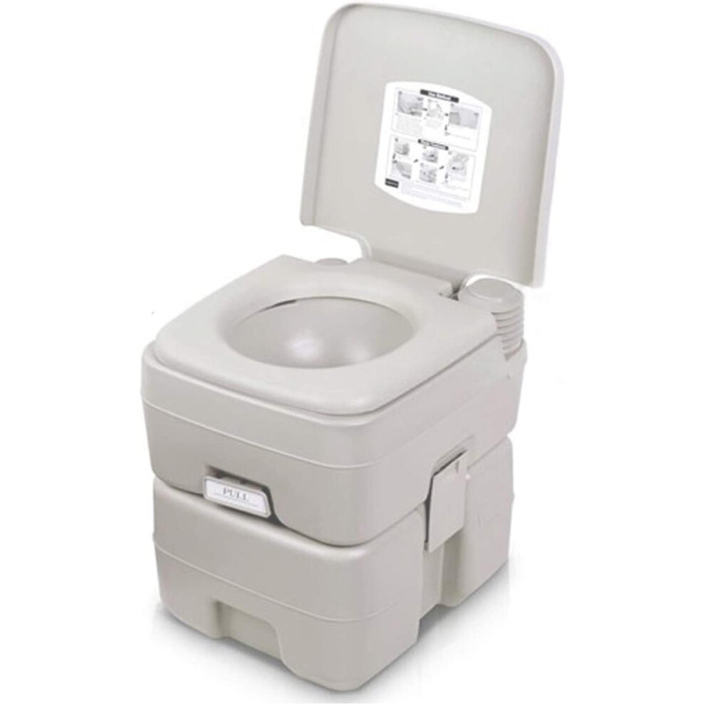 Portable Camping Toilet 20L Removable Handle with Flush