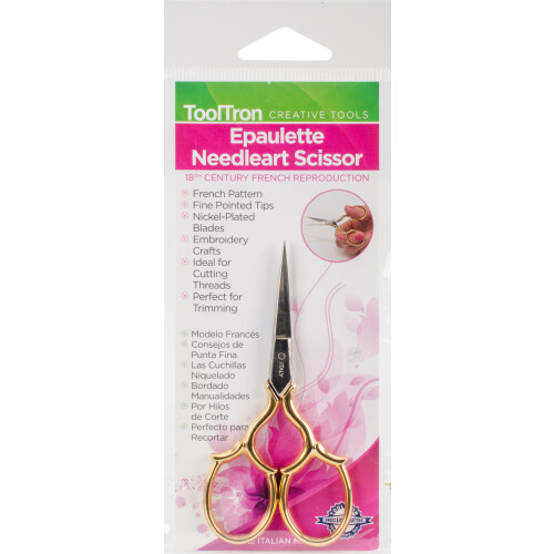 Tool Tron Epaulette Scissors 3.5"-Gold-Plated 407