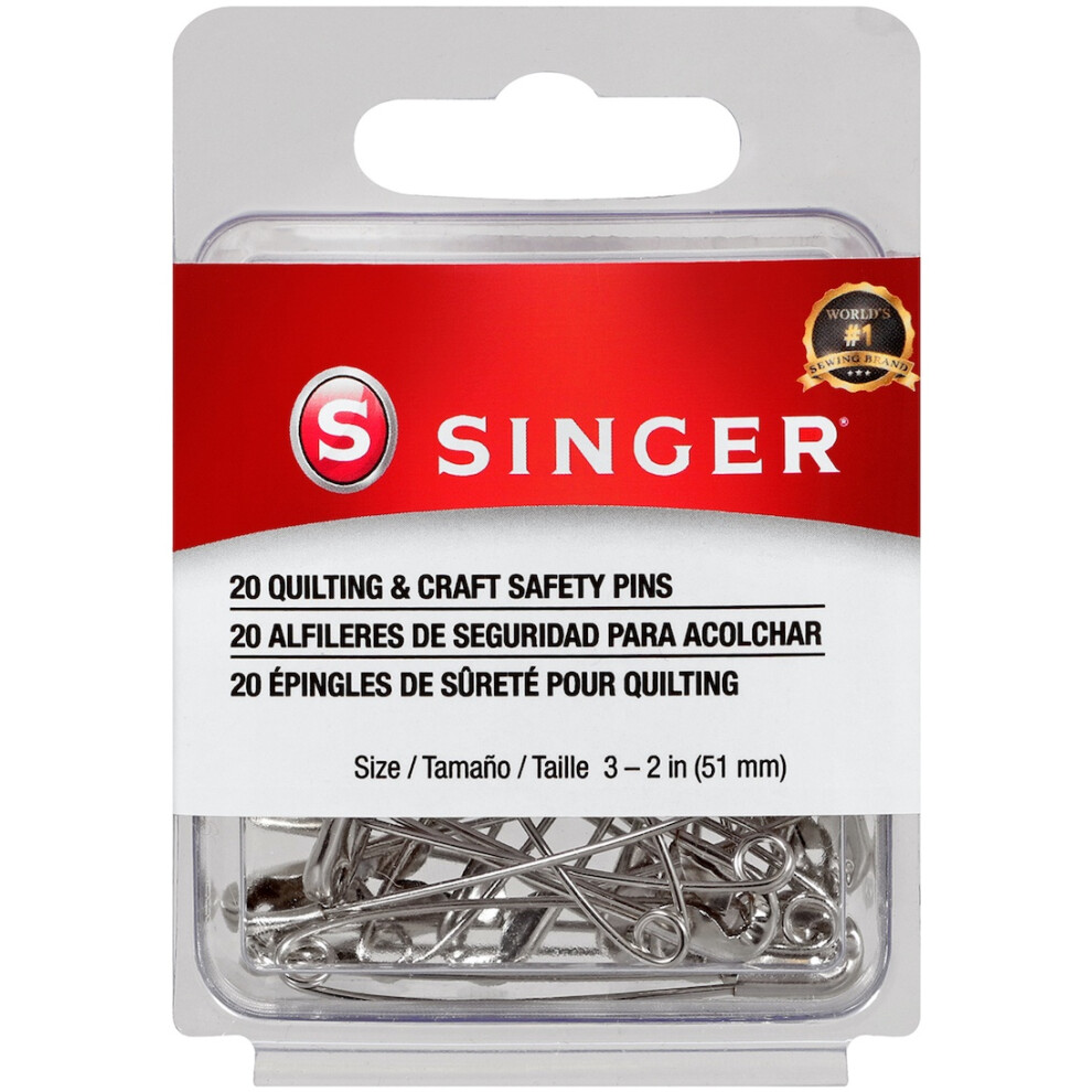 Singer Quilting & Craft Safety Pins-Size 3 20/Pkg 00206