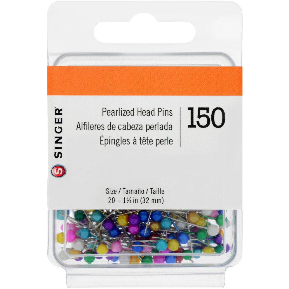 Singer Pearlized Straight Pins-Size 20 150/Pkg 07050