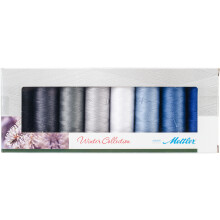 AMANN USA Mettler Zijde Afwerking Katoen Geschenkverpakking 8/Pkg Seralon Draad Winterbox Veelkleurig 8 Count