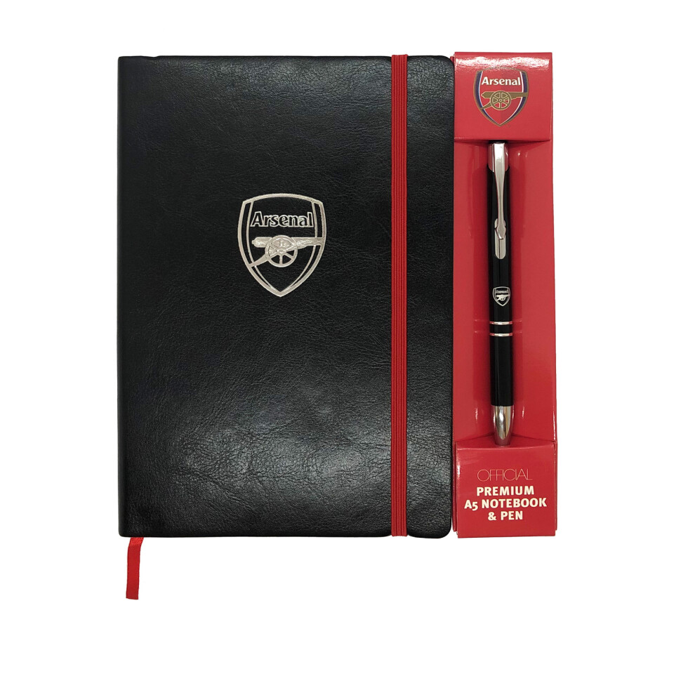 Arsenal FC Notebook & Pen A5 Executive Premium OFFICIAL Football Gift