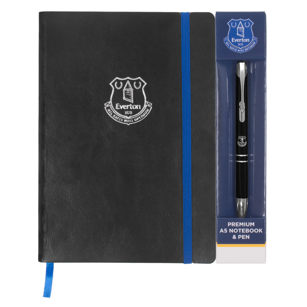 Everton FC Notebook & Pen A5 Executive Premium OFFICIAL Football Gift