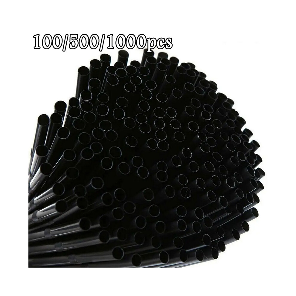(500PCS) Disposable Plastic Bendy Flexible Drinking Straws Black 100 1000 2000 5000