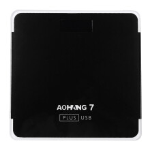 (Black) USB Version 180kg LCD Electronic Digital Tempered Glass Body Weight Scale