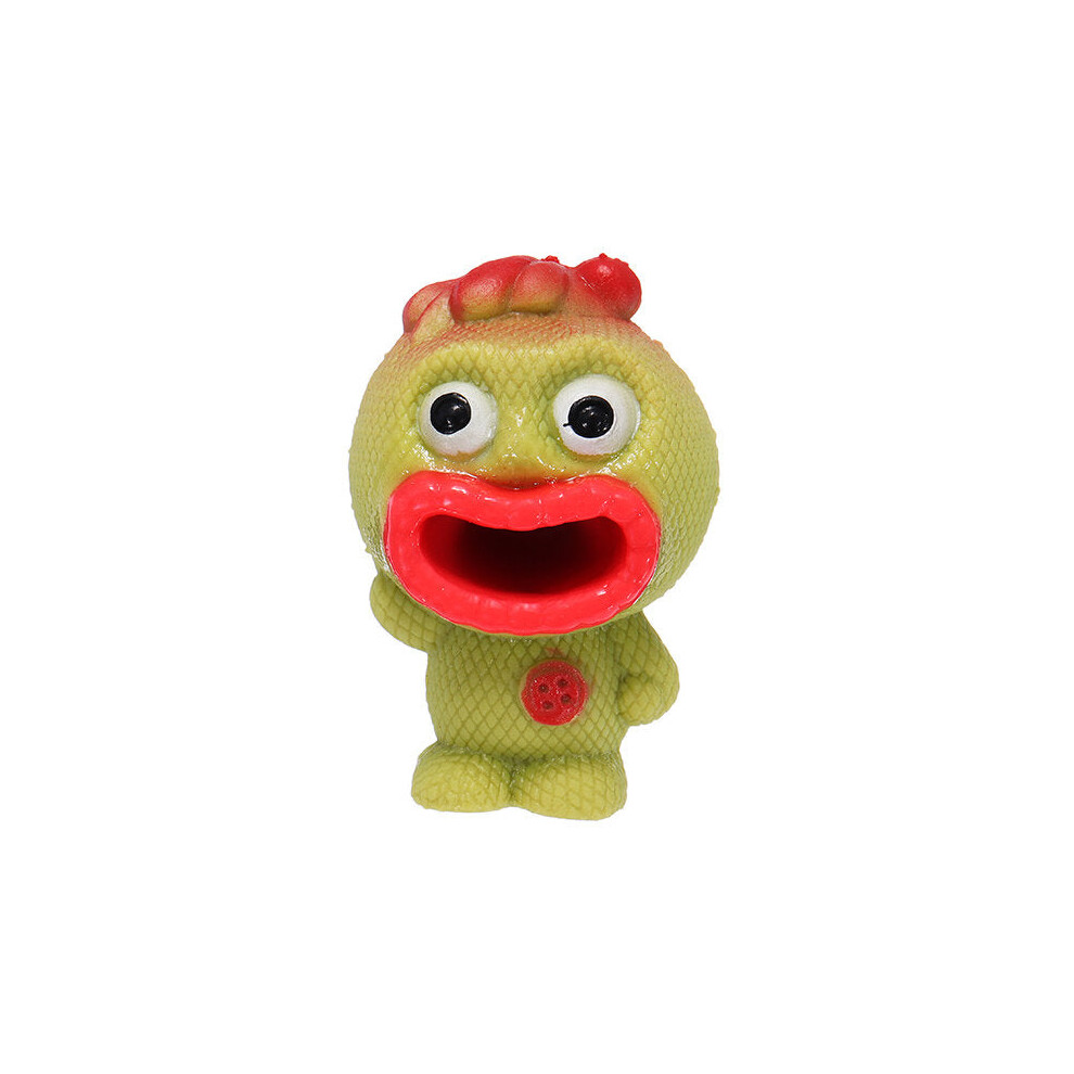 (Red) Novelties Toys Pop Out Alien Squishy Stress Reliever Fun Gift Vent Toys Big Mouth Slime