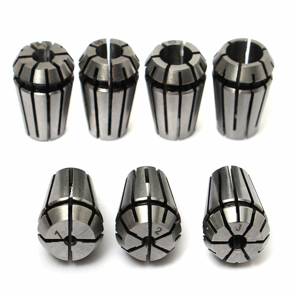 7Pcs Er11 1-7Mm Spring Collet Chuck For Cnc Milling Lathe Tool 9078193483543