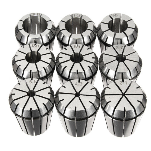 9pcs 2-20mm ER32 Precision Spring Collet for CNC Milling Lathe Tool 1