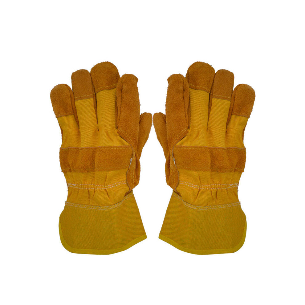 Leather Welding Gloves Wearproof Cut-Resistant Anti-stab Security Protection Fitness