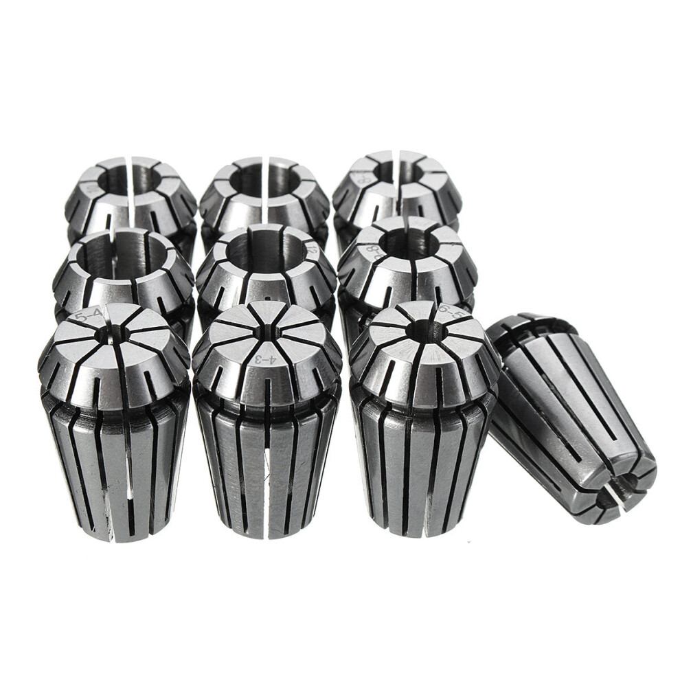 10pcs ER20 4-13mm Spring Collet Chuck Set For CNC Milling Machine Engraving Lathe Tool