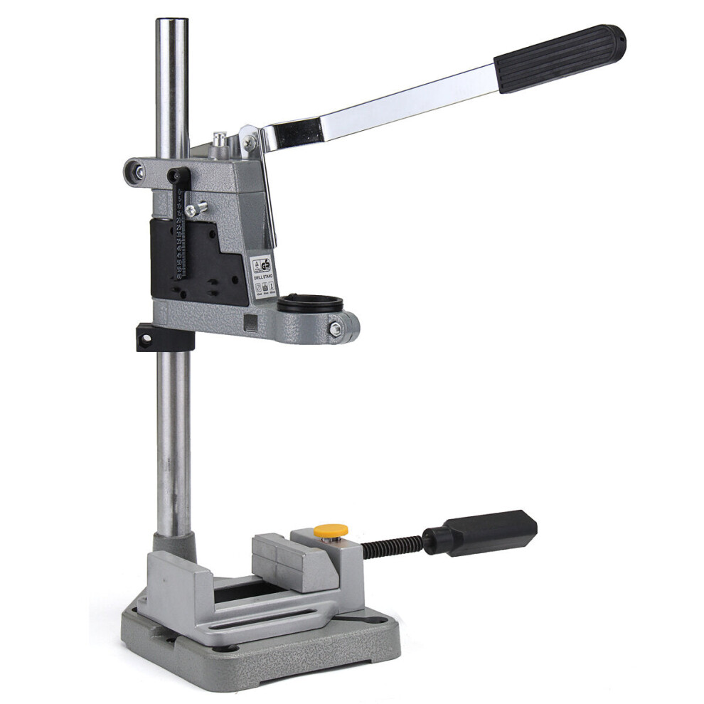 Plunge Power Drilling Stand Holder Bench Pillar Pedestal Clip + Drill Press Vise 9078193529883
