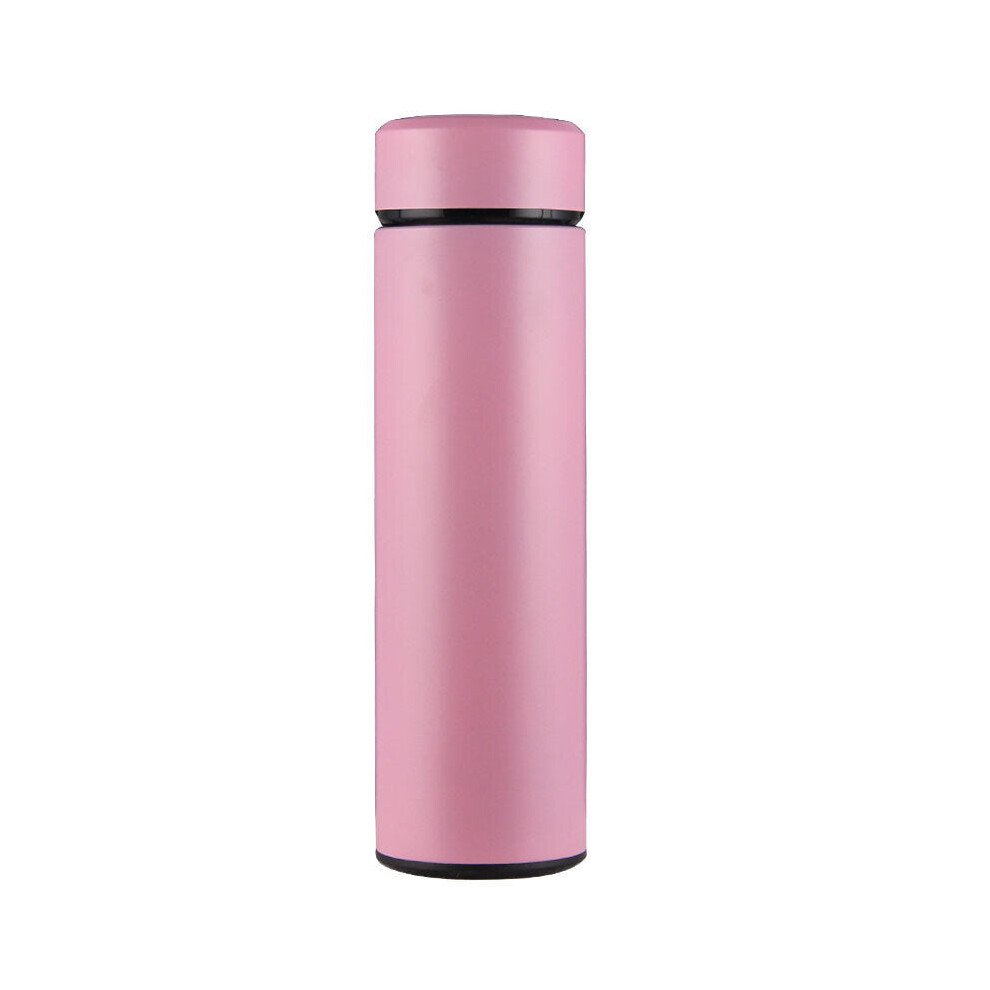 (Pink) 460ml Stainless Steel Vacuum Cup Bike Cycling Water Bottle Vacuum Thermal Bottle