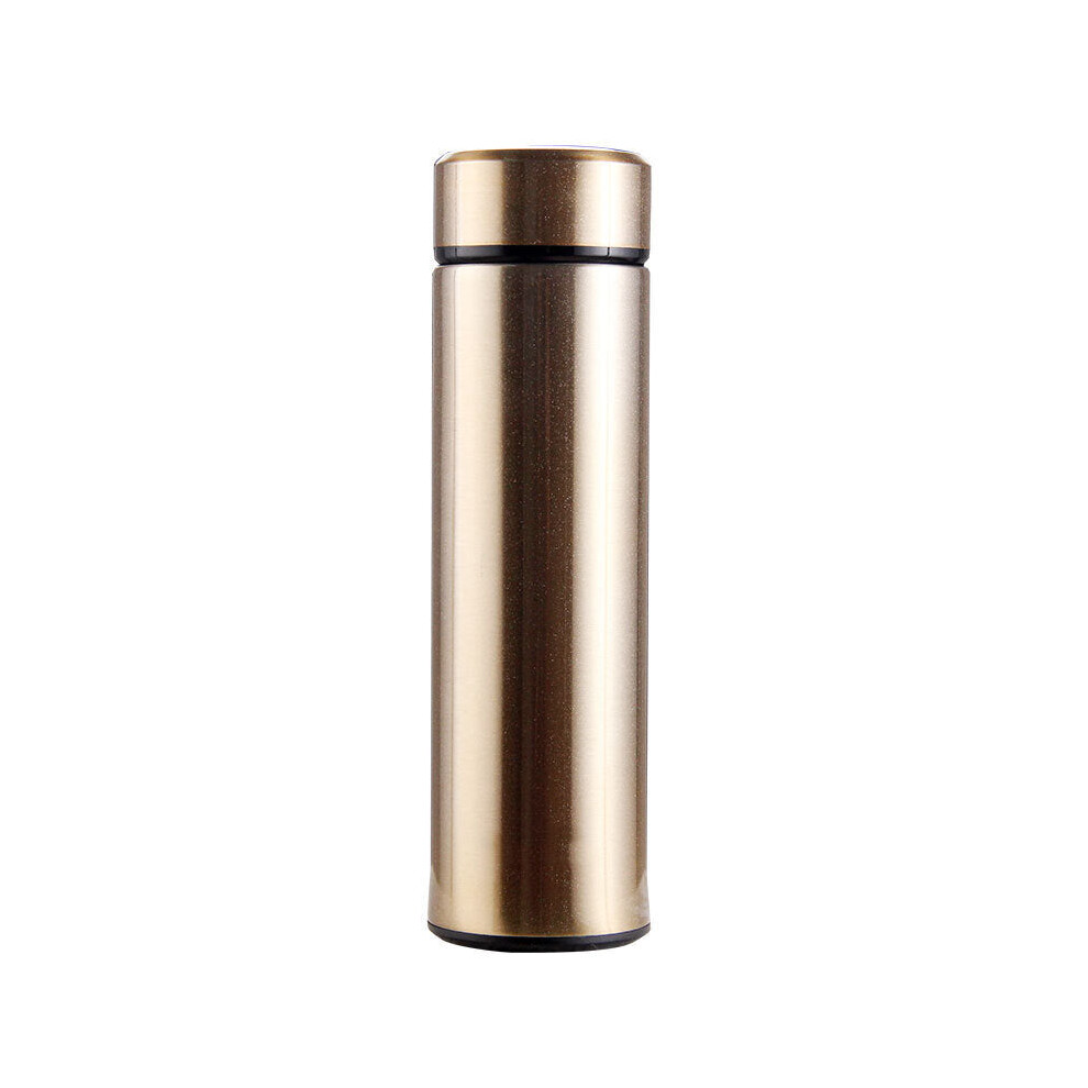 (Gold) 460ml Stainless Steel Vacuum Cup Bike Cycling Water Bottle Vacuum Thermal Bottle