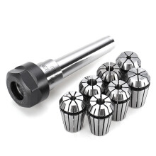 7Pcs ER20 Spring Collet with MT2-ER20-M10 Spring Collet Chuck Holder CNC Milling