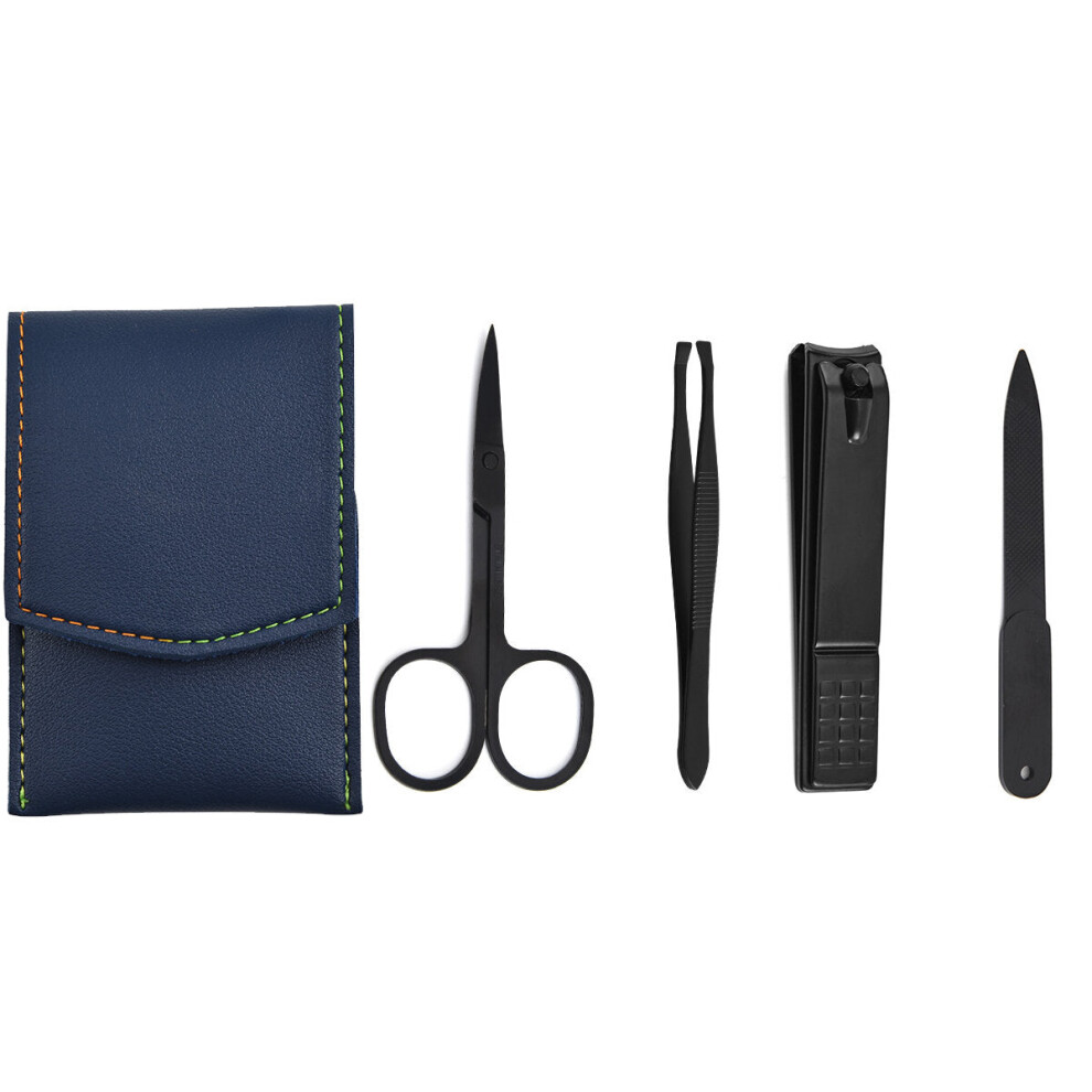 Gzuk (4Pcs/Blue) 4/16Pcs Pedicure And Manicure Cleaner Nail Scissor Stainless Steel Beauty Set