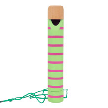 (Green stripes) Pull Wooden Flute Early Childhood Education Music Enlightenment Voice-Changing Musical Toys Gift