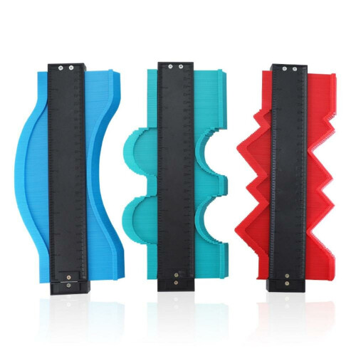 (Blue, 12cm) 12/14/25CM Contour Duplicator Profile Measurement Tool Meter Model 1