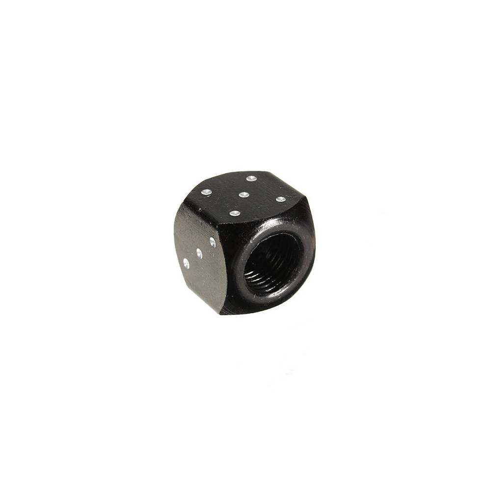 (Black) 2X Dice Tyre Tire Wheel Stem Motocycle Air Valve Car Auto Truck Bike Dust Cap Cover Universal Black 6093316938185